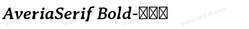 AveriaSerif Bold字体转换